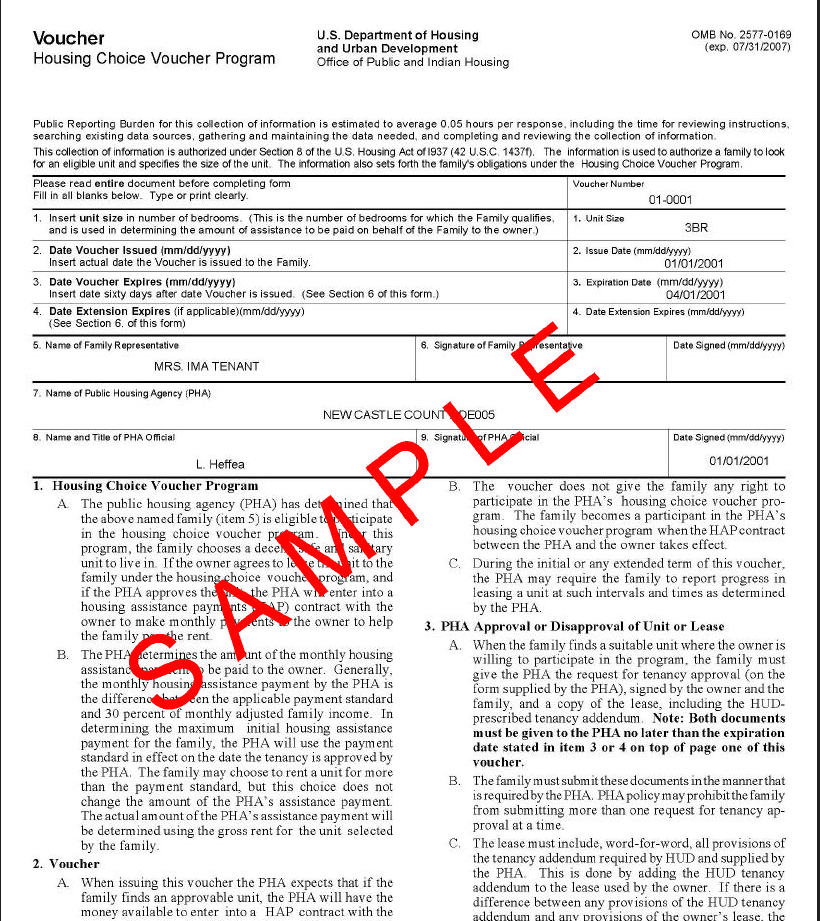 HUD Voucher Approval Letter